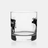 Custom whiskey drink glas met koe silhouet (Links)