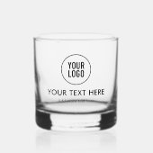 Custom Whiskey Glas Met Logo (Voorkant)