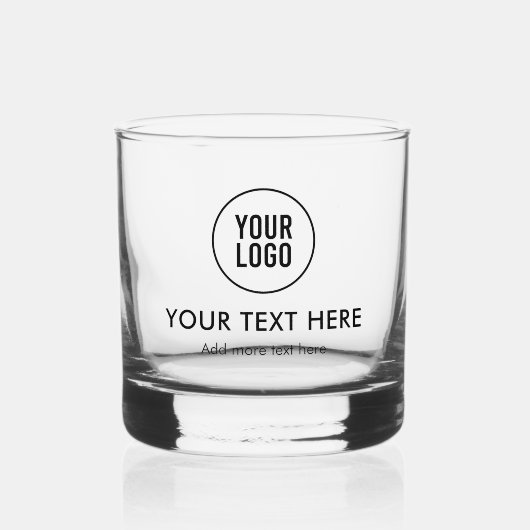 Custom Whiskey Glas Met Logo (Voorkant)