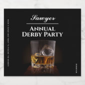 Custom Whiskey Rocks Glas Derby Likeurfles Etiket (Enkel label)