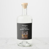Custom Whiskey Rocks Glas Derby Likeurfles Etiket (Voorkant)