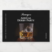 Custom Whiskey Rocks Glas Derby Mini Likeurfles Etiket (Enkel label)