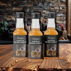 Custom Whiskey Rocks Glass Derby Mini Likeurfles Etiket