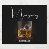 Custom Whiskey Rocks Glass Likeurfles Etiket (Enkel label)