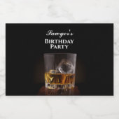 Custom Whiskey Rocks Glass Mini Likeurfles Etiket (Enkel label)