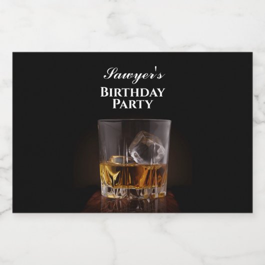 Custom Whiskey Rocks Glass Mini Likeurfles Etiket (Enkel label)