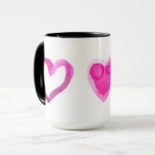 Custom White 15 oz Ringer Hearts Mok by ZAZZ_IT (Voorkant links)