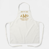 Custom White and Gold Monogram Business Schort (Voorkant)