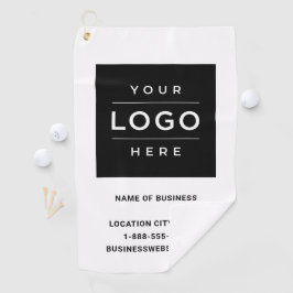 Custom White Business Logo Company Branded Golfhanddoek
