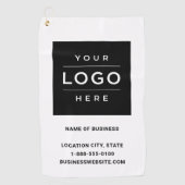 Custom White Business Logo Company Branded Golfhanddoek (Voorkant)