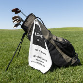 Custom White Business Logo Company Branded Golfhanddoek (Groen)