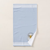 Custom White Eagle & Three Stripes op lichtblauw Bad Handdoek (Handdoek)