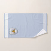 Custom White Eagle & Three Stripes op lichtblauw Bad Handdoek (Handdoek)