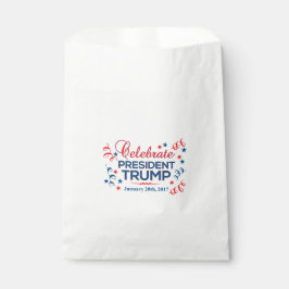 Custom White Favor Bag - Vier President Trump Bedankzakje