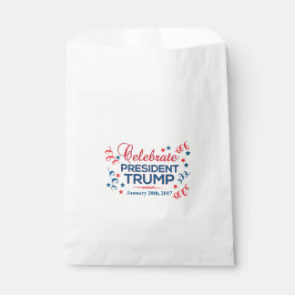 Custom White Favor Bag - Vier President Trump Bedankzakje