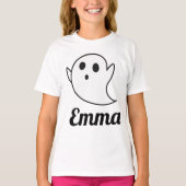 Custom White Ghost Halloween T-Shirt for Toddlers (Voorkant)