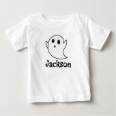 Custom White Ghost Halloween T-Shirt for Toddlers (Voorkant)