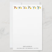 Custom White Holdidays kolibries briefpapier (Voorkant)
