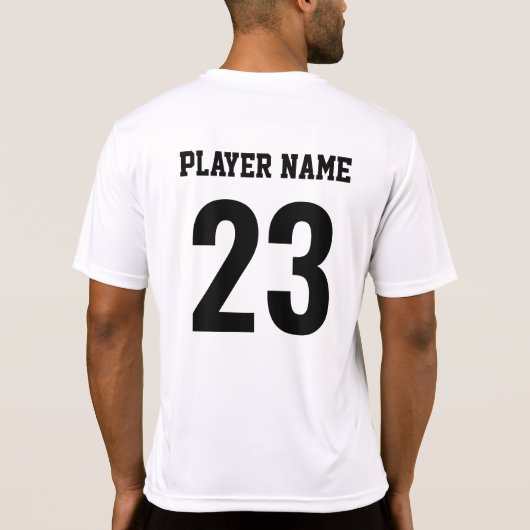 Custom White Mens Active Sports Team Jersey T-shirt (Achterkant)