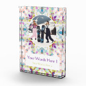 Custom White Purple Green Christmas Decor Gift Fotoblokken (Rechts)