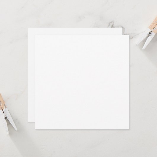 Custom white simple Design Add Photo or Text Kaart (Voorkant / Achterkant in situ)