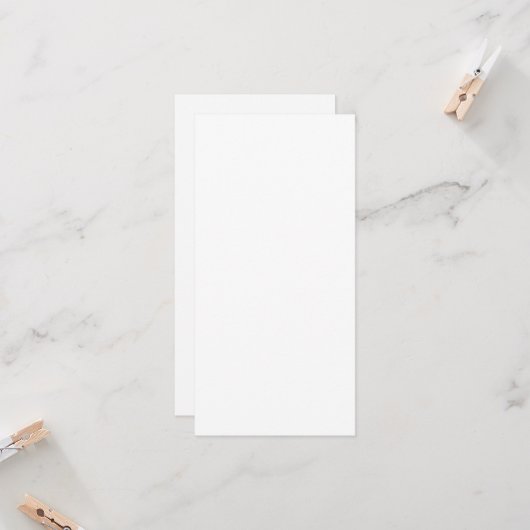 Custom white simple Design Add Photo or Text Kaart (Voorkant / Achterkant in situ)