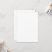 Custom white simple Design Add Photo or Text Kaart (Voorkant / Achterkant in situ)