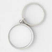 Custom white simple Design Add Photo or Text Sleutelhanger (Voorkant)