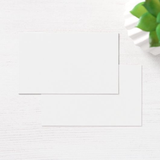Custom white simple Design Add Photo or Text Visitekaartje (Bureau)