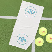 Custom White Towel with Initials Badhanddoek