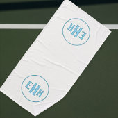 Custom White Towel with Initials Badhanddoek