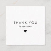 Custom White Typography Business QR Code Dank u Kortingskaartje (Voorkant)