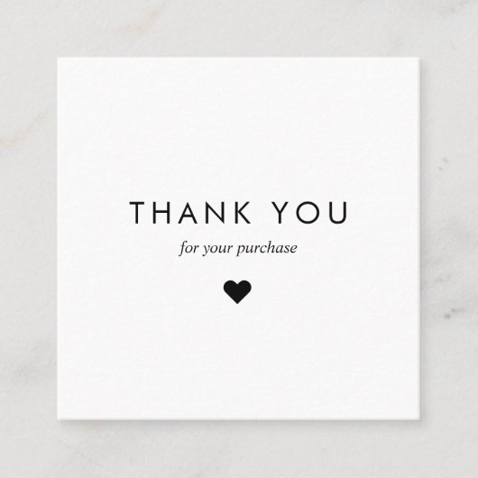 Custom White Typography Business QR Code Dank u Kortingskaartje (Voorkant)