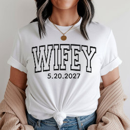 Custom Wifey and Hubby Shirts for Bride and Groom