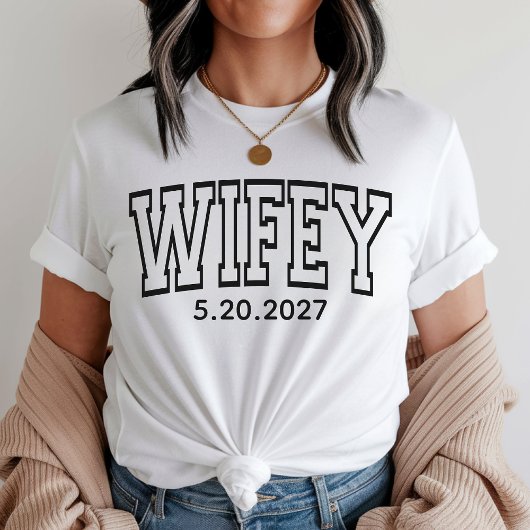Custom Wifey and Hubby Shirts for Bride and Groom