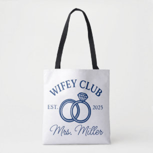Custom Wifey Club Canvas tas, mevrouw Canvas tas,  Tote Bag