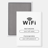 Custom WiFi Magnet for Office & Home Guest Network (Voorkant / Achterkant)
