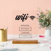 Custom Wifi Password Acrylic Table Sign Acryl Bord (Huwelijk)