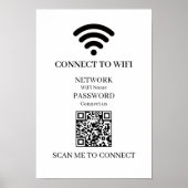 Custom WiFi QR | Easy Network Scan Display Poster (Voorkant)