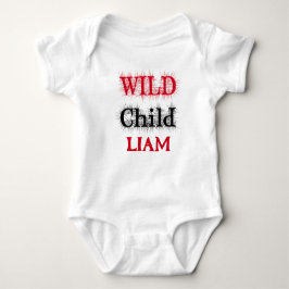 Custom Wild Child met een baby naam Romper