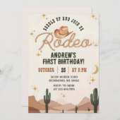 Custom Wild West Eerste Rodeo Cowboy Verjaardagsfe Kaart (Voorkant / Achterkant)