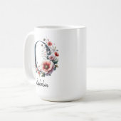Custom Wildflower Birth Flower Mug for Grandma Koffiemok (Voorkant links)