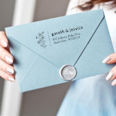 Custom Wildflower Bouquet Return Address Zelfinktende Stempel