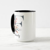 Custom Wildflower Coffee Mug for Moms or Grandmas Mok (Voorkant links)