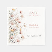 Custom Wildflower floral napkins template Servet (Voorkant)