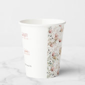 custom wildflower floral paper cups template papieren bekers (Links)