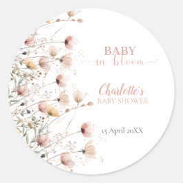 custom wildflower floral sticker label template