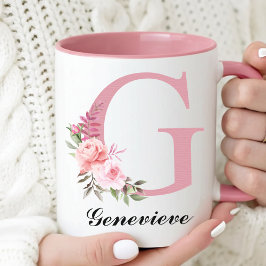 Custom Wildflower Pink Mug Gift for Bridesmaids Mok