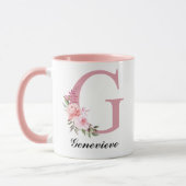 Custom Wildflower Pink Mug Gift for Bridesmaids Mok (Links)