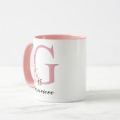 Custom Wildflower Pink Mug Gift for Bridesmaids Mok (Voorkant links)